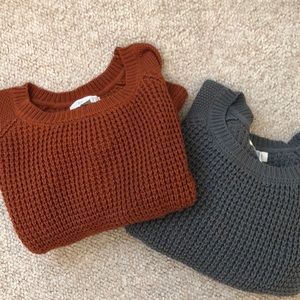 Forever 21 Cropped Sweaters